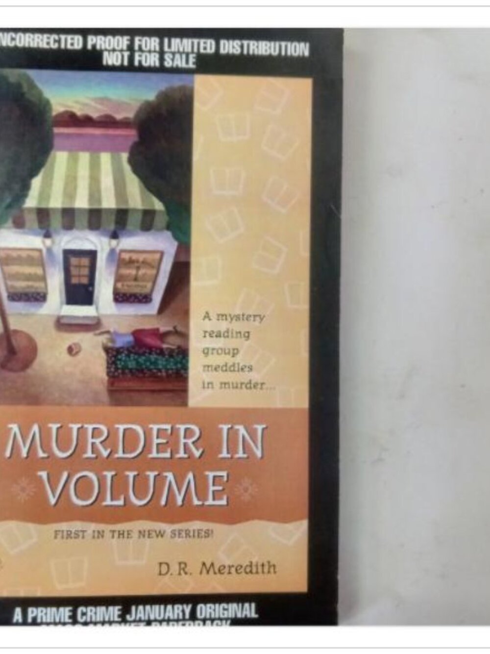 Murder In Volume A Mystery Berkley Prime Crime 1st 2000 PB